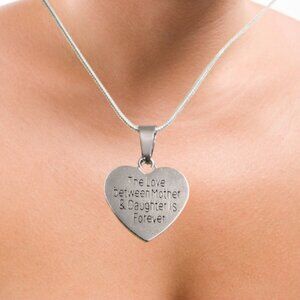 Love Between Mother And Daughter Heart Necklace
